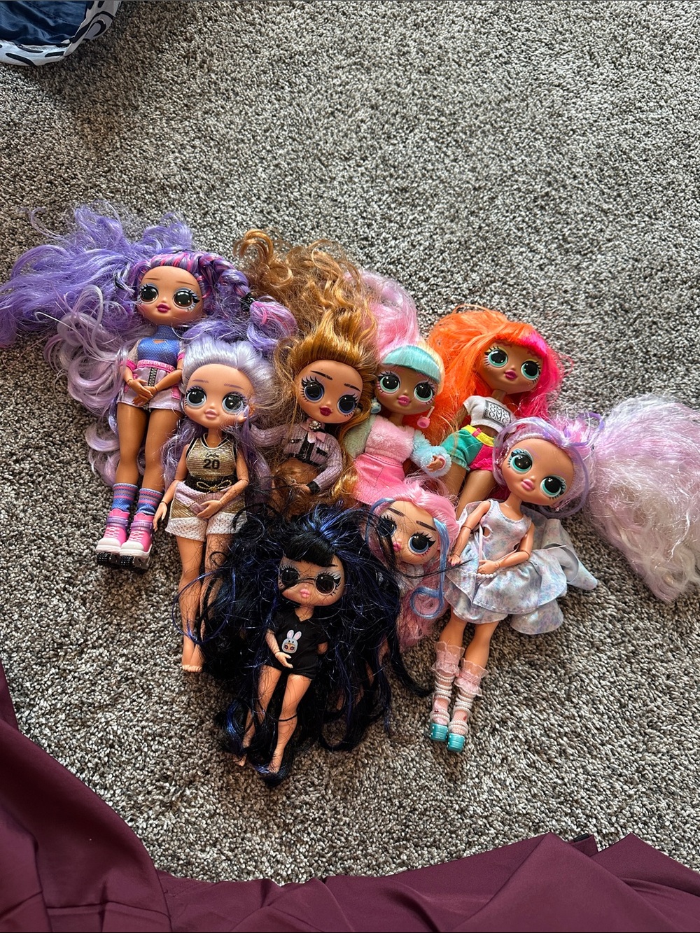 L.O.L. Surprise! Dolls with Purple, Pink, Orange, Black, Blonde & Teal Hair